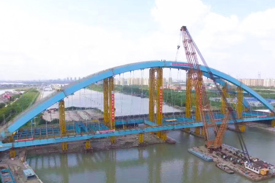 Puente de la autopista Puxing en la línea Dalu, Shanghai